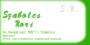szabolcs mori business card